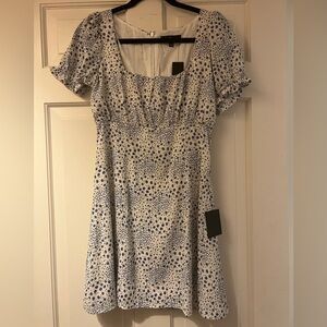 Purple Floral Lulus puff sleeve dress NWT